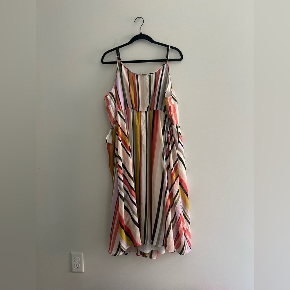 Torrid - Chiffon Midi Dress Pleated Multicolor
Striped Size 3 - Picture 6 of 6